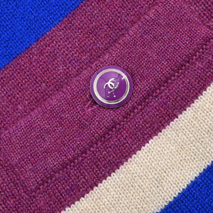 Chanel 2007 Cardigan Striped Purple #34