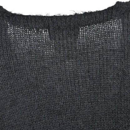 Chanel 1998 Long Knit Mohair Cardigan Black #38