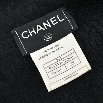 Chanel 1998 Long Knit Mohair Cardigan Black #38