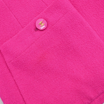 Chanel 1995 Single Breasted Tweed Jacket Pink 95P #40