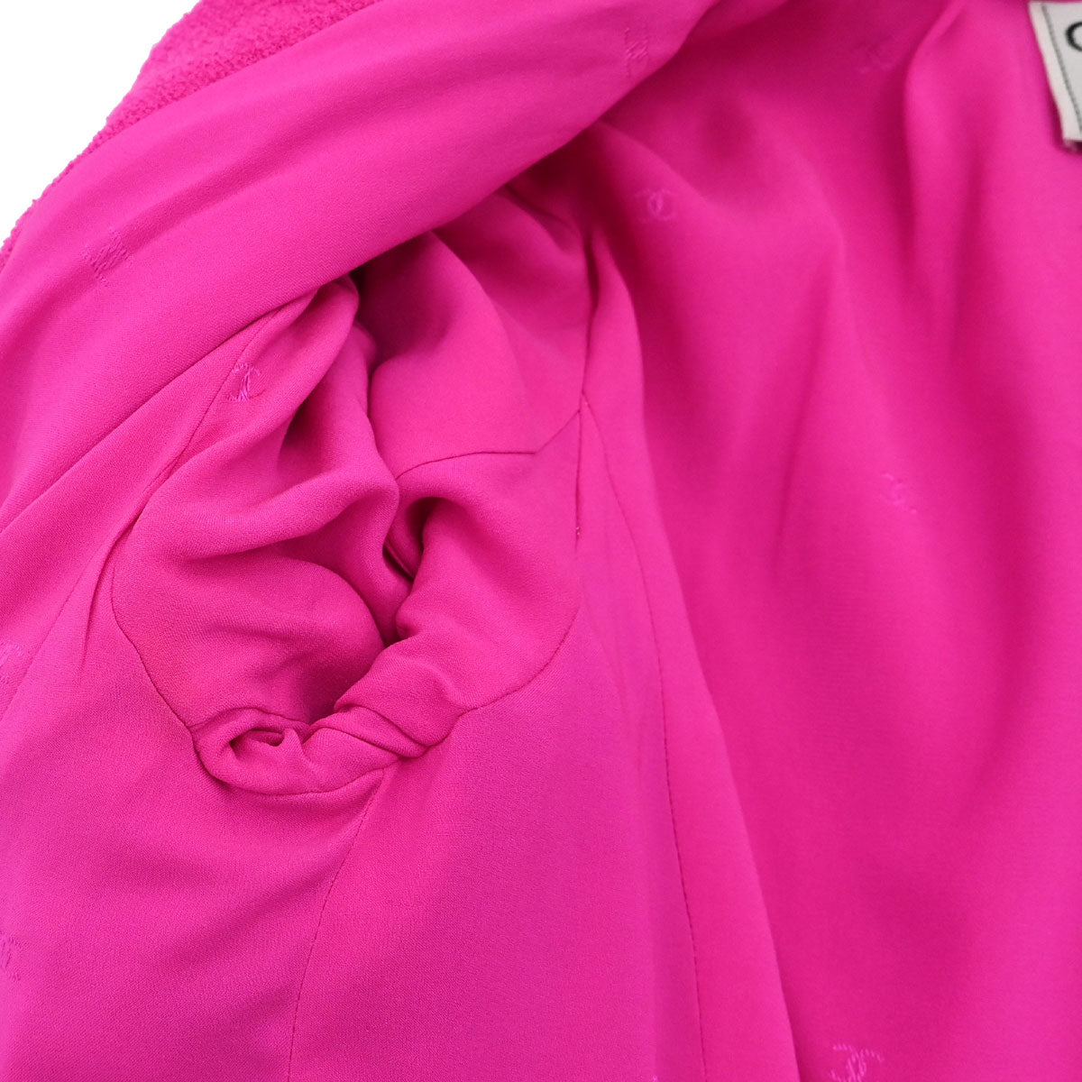 Chanel 1995 Single Breasted Tweed Jacket Pink 95P #40