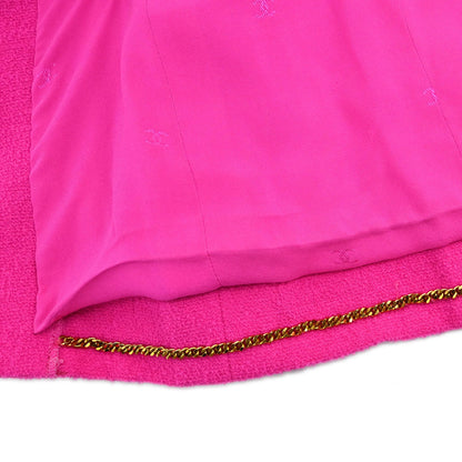 Chanel 1995 Single Breasted Tweed Jacket Pink 95P #40