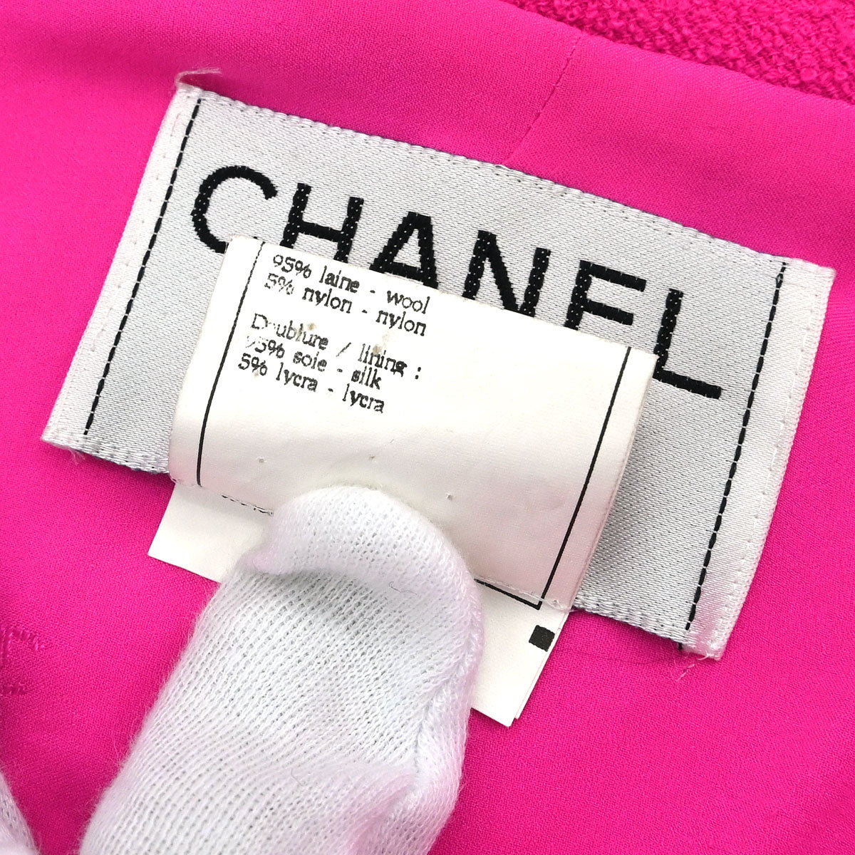 Chanel 1995 Single Breasted Tweed Jacket Pink 95P #40