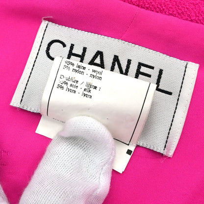 Chanel 1995 Single Breasted Tweed Jacket Pink 95P #40