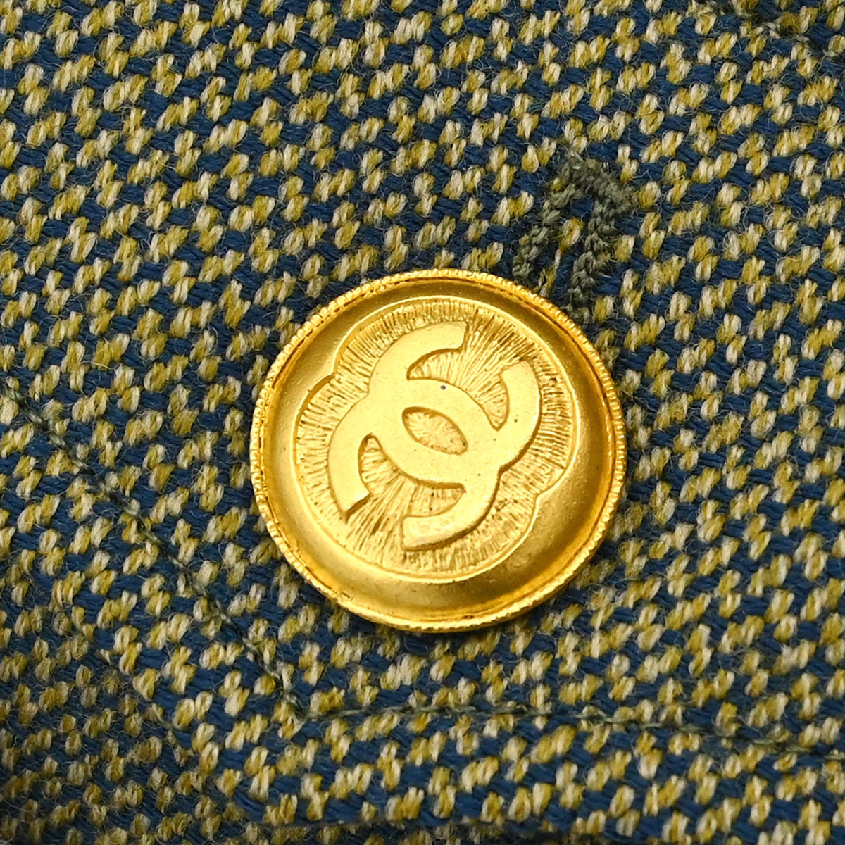 Chanel 1996 Tweed Jacket Khaki #38