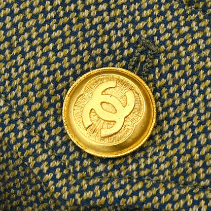 Chanel 1996 Tweed Jacket Khaki #38