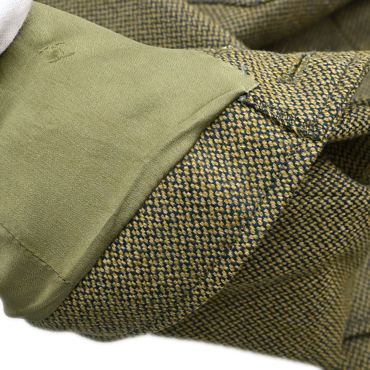 Chanel 1996 Tweed Jacket Khaki #38