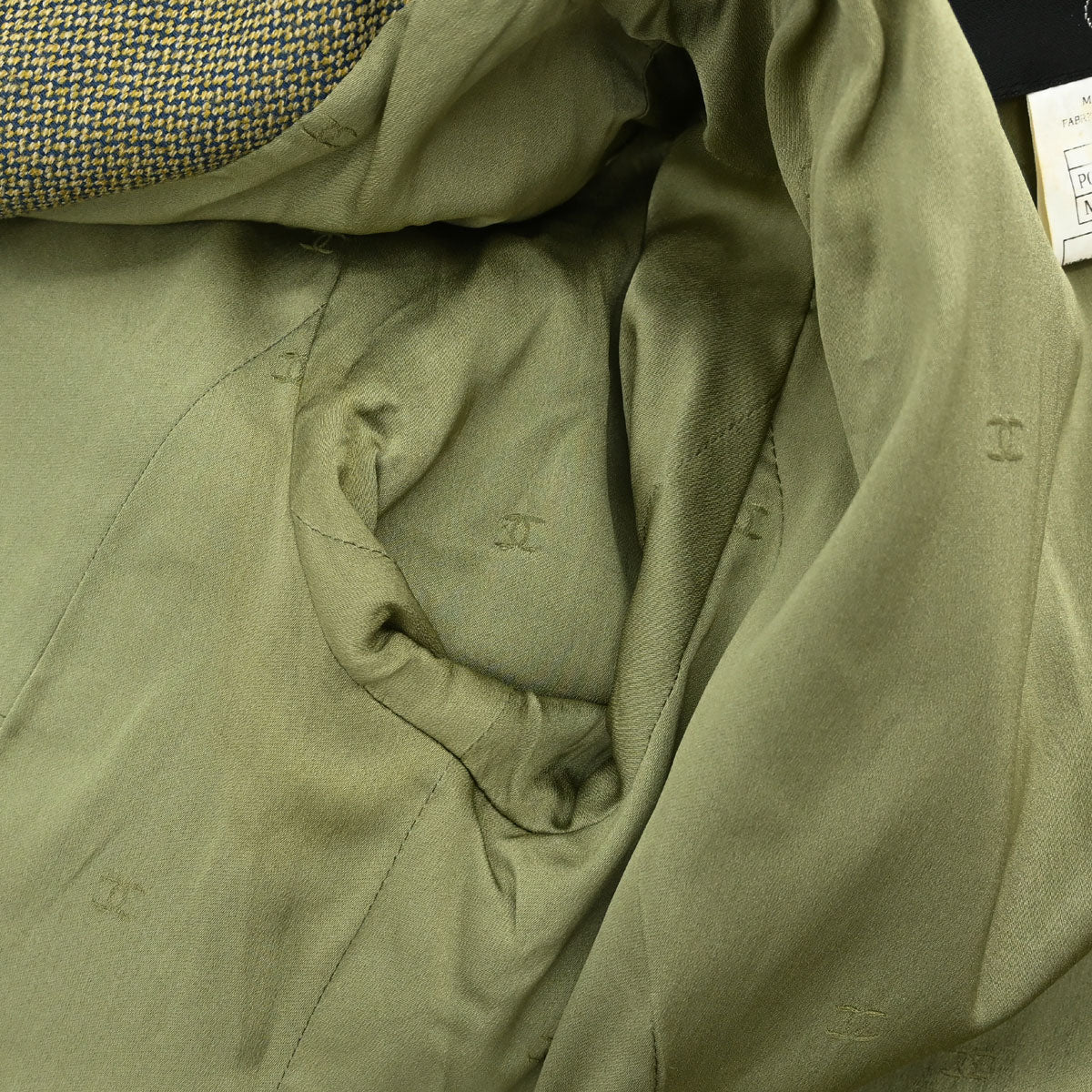 Chanel 1996 Tweed Jacket Khaki #38