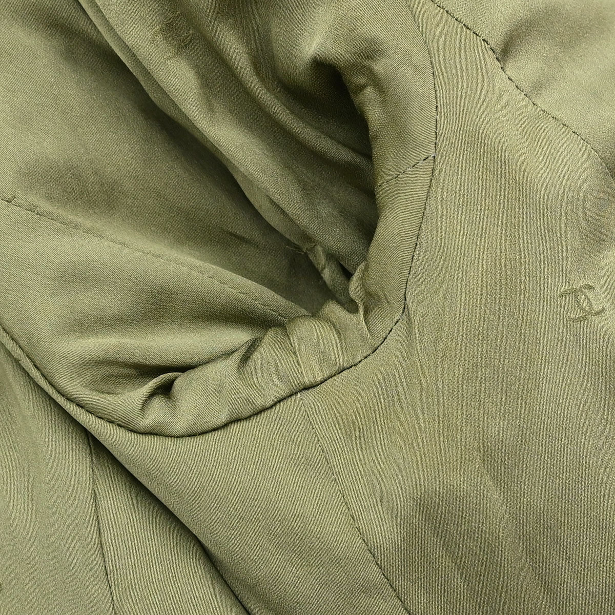 Chanel 1996 Tweed Jacket Khaki #38