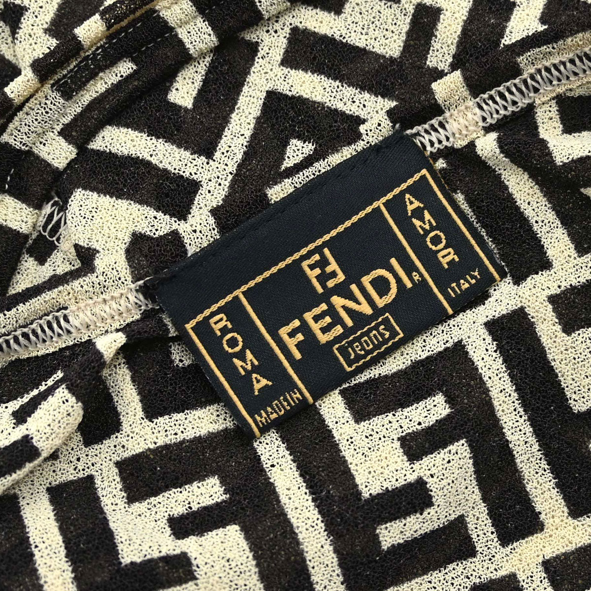 Fendi Camisole Zucca Black Ivory #40