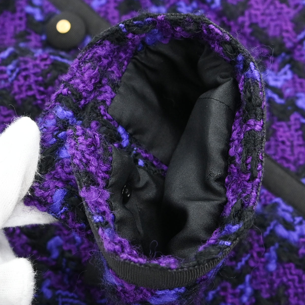 Chanel Tweed Check Jacket Purple #40