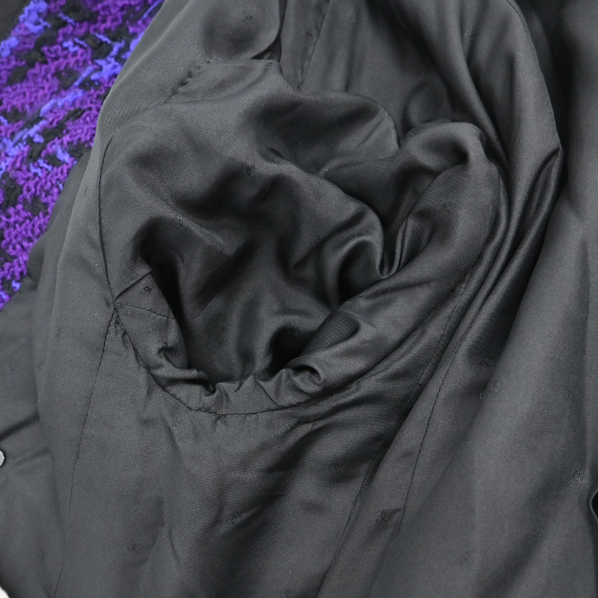 Chanel Tweed Check Jacket Purple #40