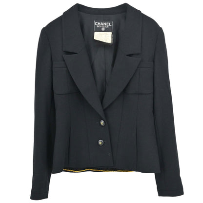 Chanel 1995 Single Breasted Jacket Black #38
