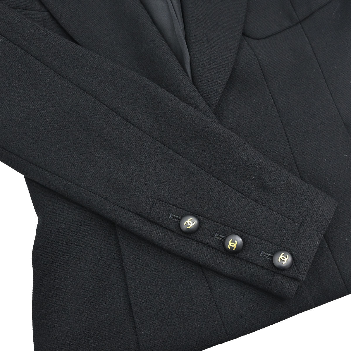 Chanel 1995 Single Breasted Jacket Black #38