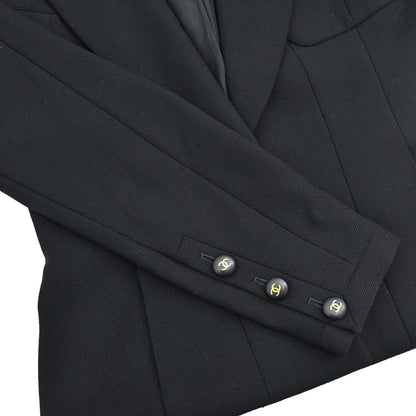 Chanel 1995 Single Breasted Jacket Black #38