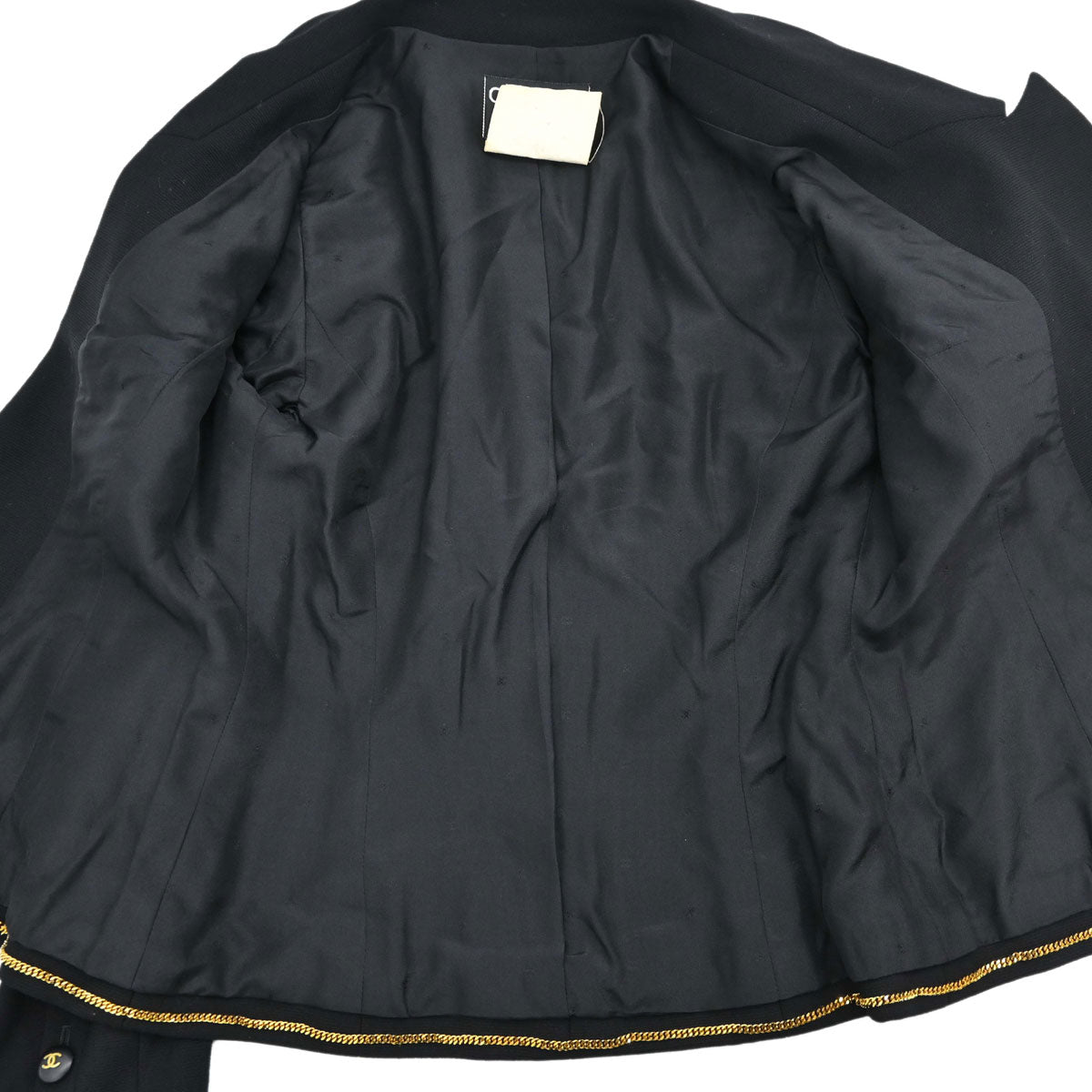 Chanel 1995 Single Breasted Jacket Black #38