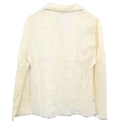 Chanel 1999 Sheer Blouse Shirt Ivory #38