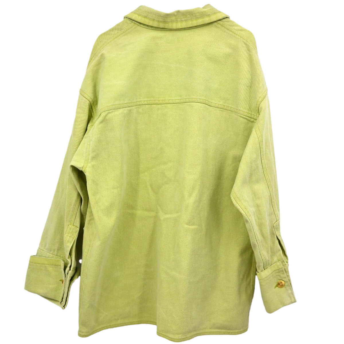 Chanel Single Breasted Jacket Denim Light Green