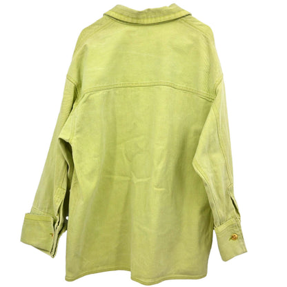 Chanel Single Breasted Jacket Denim Light Green