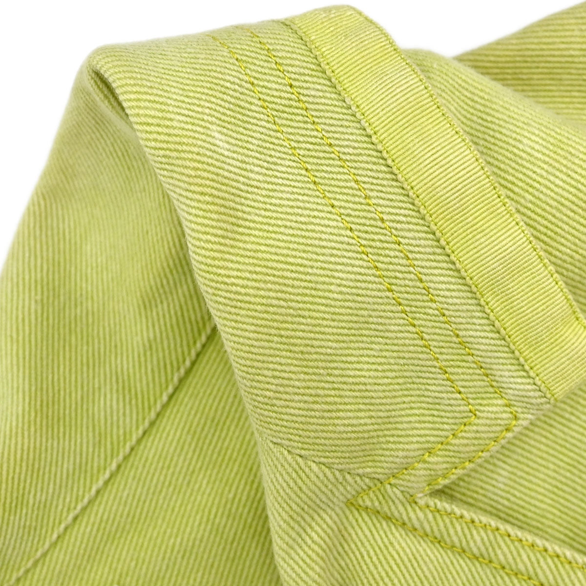 Chanel Single Breasted Jacket Denim Light Green