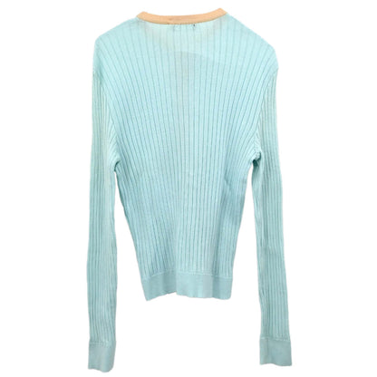 Chanel 1997 Ribbed Cotton Cardigan #44