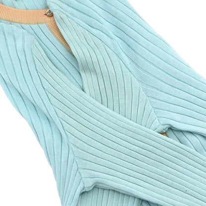 Chanel 1997 Ribbed Cotton Cardigan #44