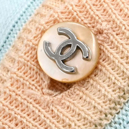 Chanel 1997 Ribbed Cotton Cardigan #44