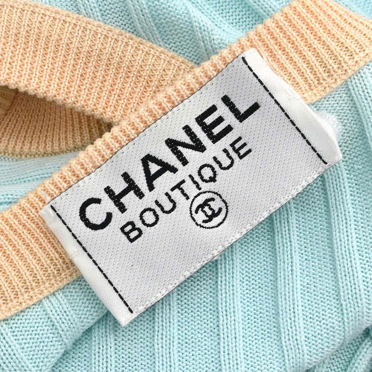 Chanel 1997 Ribbed Cotton Cardigan #44