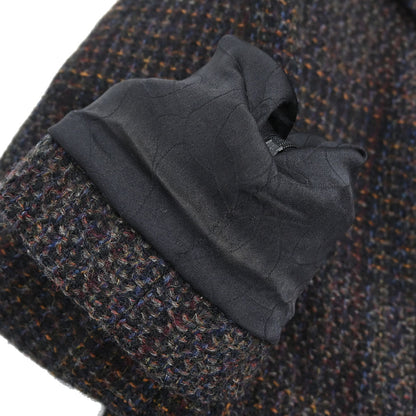 Chanel 2002 Single Breasted Tweed Jacket Black #38