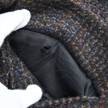Chanel 2002 Single Breasted Tweed Jacket Black #38