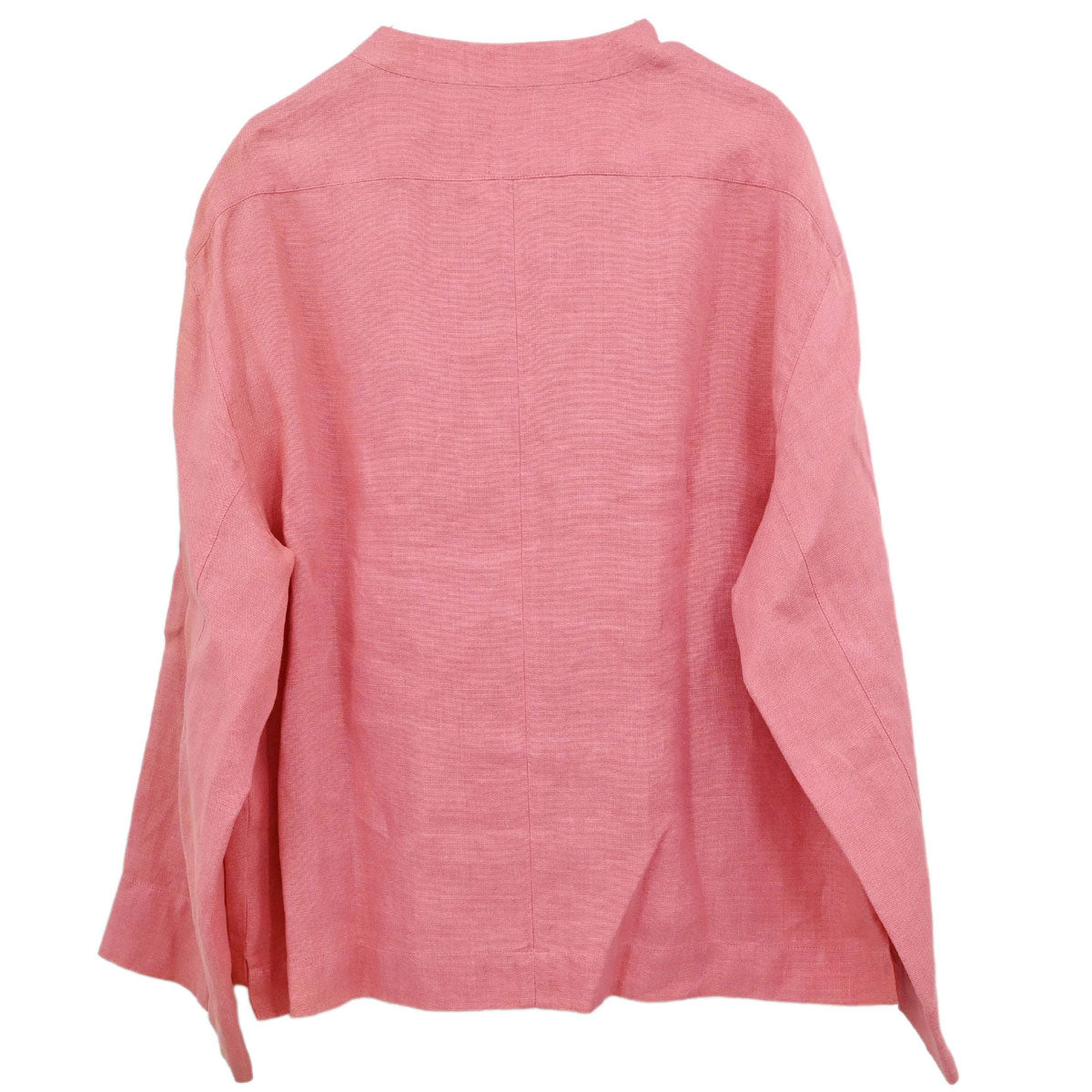 Chanel 1996 Collarless Linen Jacket Pink #40