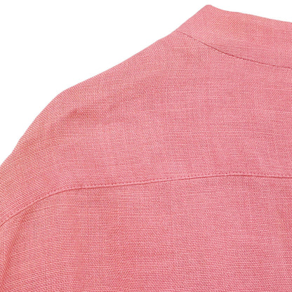 Chanel 1996 Collarless Linen Jacket Pink #40