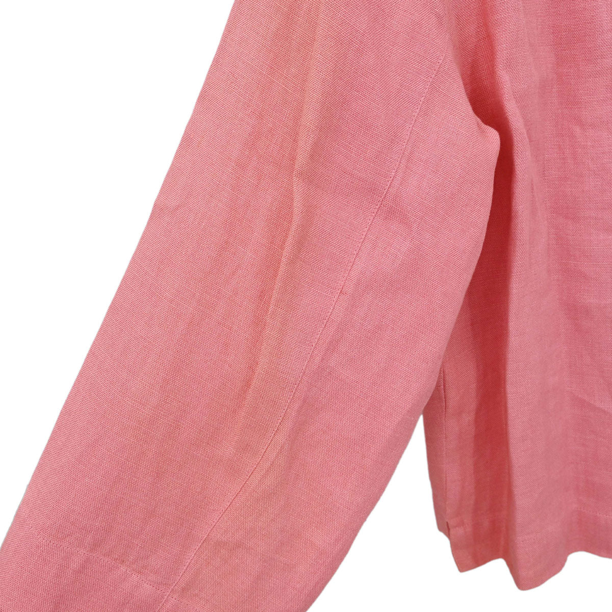 Chanel 1996 Collarless Linen Jacket Pink #40