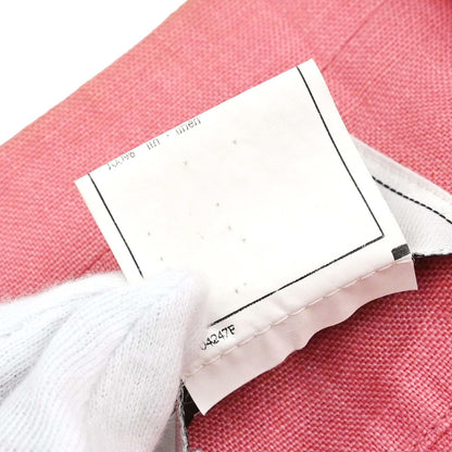 Chanel 1996 Collarless Linen Jacket Pink #40
