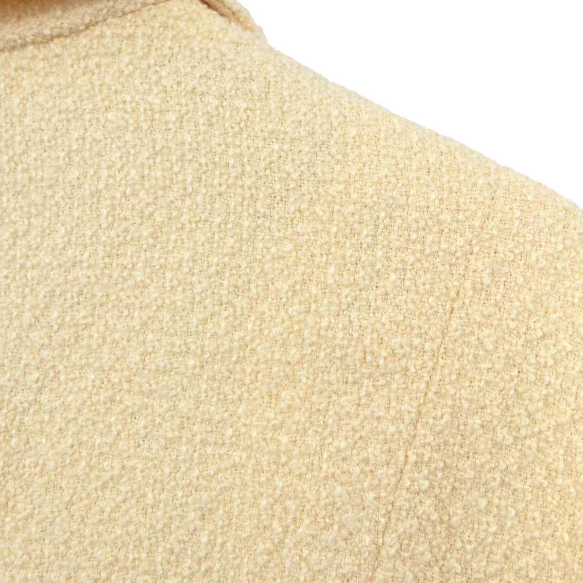Chanel Single Breasted Tweed Jacket Ivory #36
