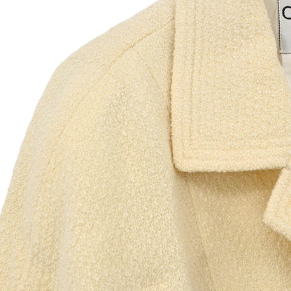 Chanel Single Breasted Tweed Jacket Ivory #36