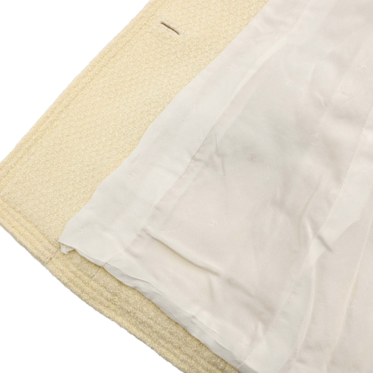 Chanel Single Breasted Tweed Jacket Ivory #36