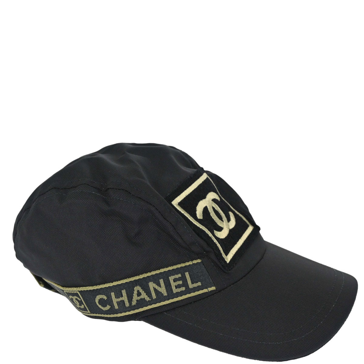 Chanel Sport Line Black #M Cap Hat Small Good
