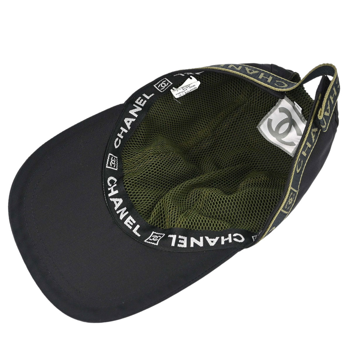 Chanel Sport Line Black #M Cap Hat Small Good