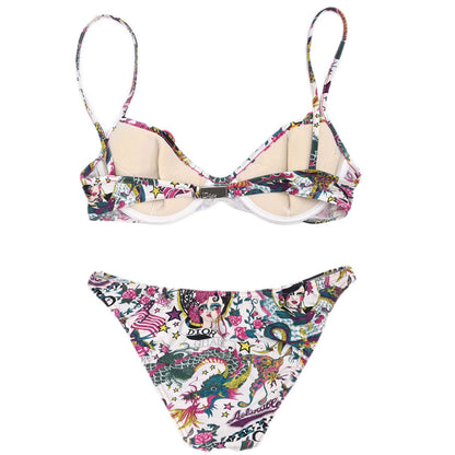 Christian Dior Swimwear Swimsuit Print White #90 #38