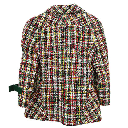 Chanel 2017 Hook and Loop Tape Jacket Tweed Green #40
