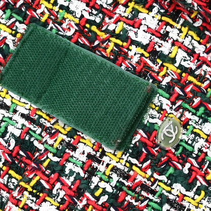 Chanel 2017 Hook and Loop Tape Jacket Tweed Green #40