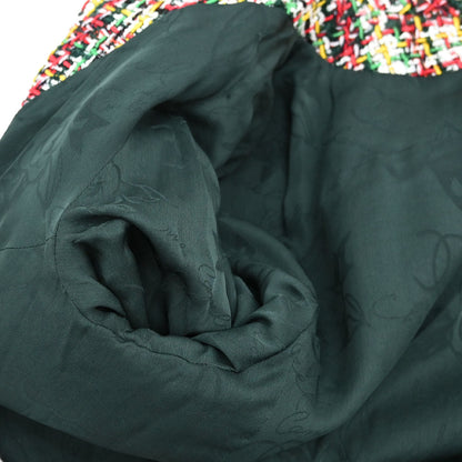 Chanel 2017 Hook and Loop Tape Jacket Tweed Green #40