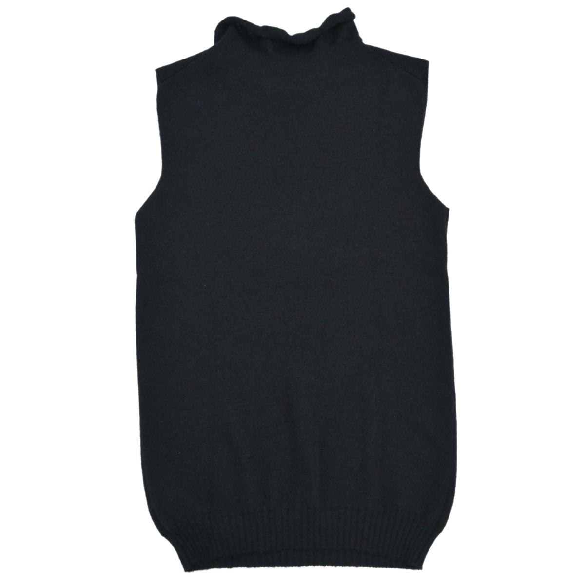 Chanel 2005 Sleeveless Cashmere Top Sequins Beads Black #38