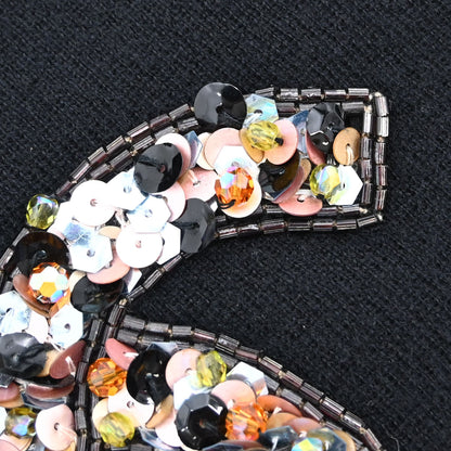 Chanel 2005 Sleeveless Cashmere Top Sequins Beads Black #38