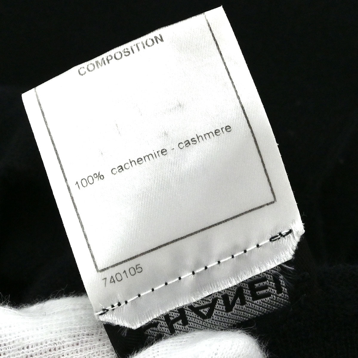 Chanel 2005 Sleeveless Cashmere Top Sequins Beads Black #38