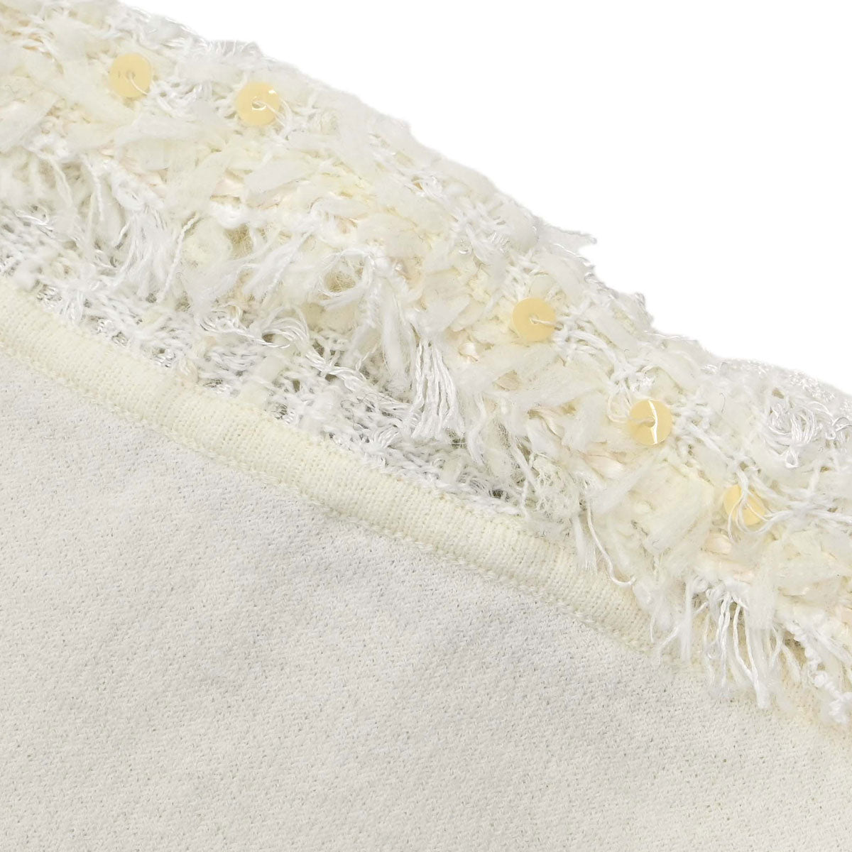 Chanel 2005 Short Sleeve Top Sequins Ivory #40