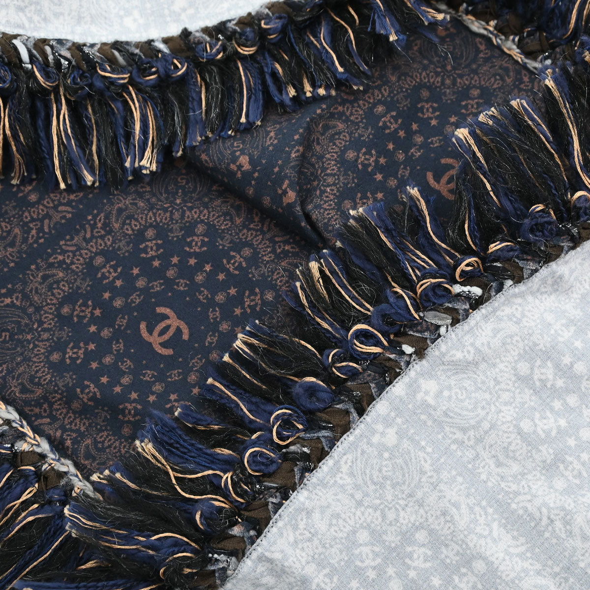 Chanel 2014 Paisley Halter Dress Navy #36