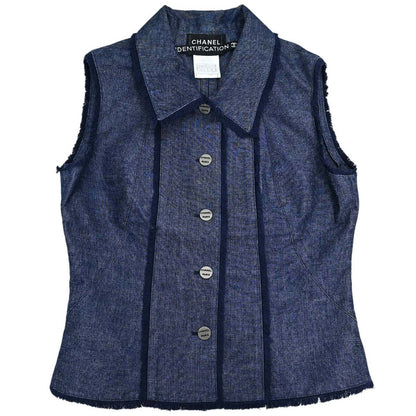Chanel 2000 Vest Denim Indigo #40