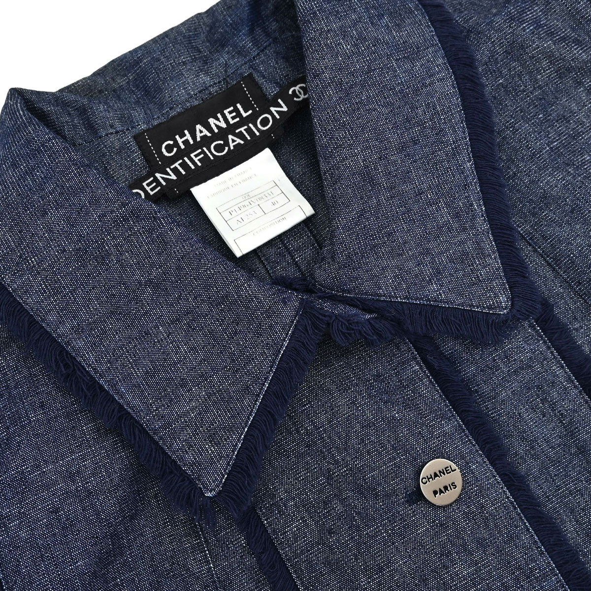 Chanel 2000 Vest Denim Indigo #40